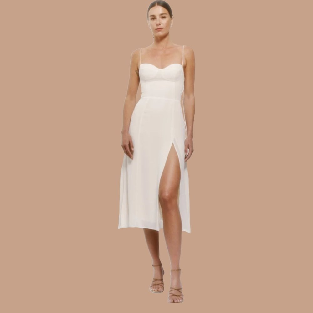 Reformation Juliette Dress in Ivory